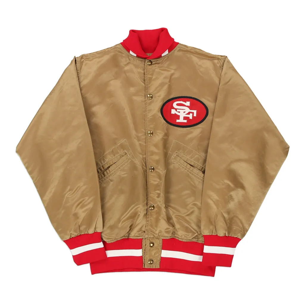 1970's Made in USA San Francisco 49ers Wilson NFL Varsity Jacket - Medium Brown Polyester Blend