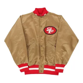 1970's Made in USA San Francisco 49ers Wilson NFL Varsity Jacket - Medium Brown Polyester Blend