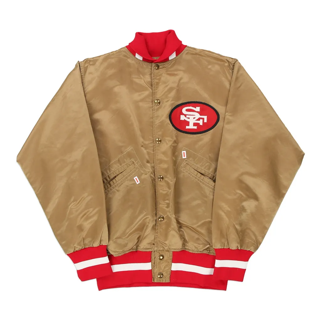 1970's Made in USA San Francisco 49ers Wilson NFL Varsity Jacket - Medium Brown Polyester Blend