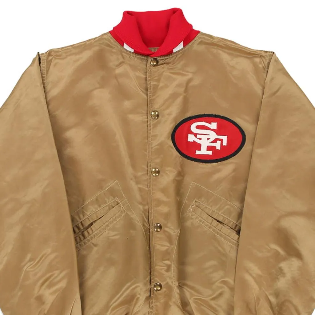 1970's Made in USA San Francisco 49ers Wilson NFL Varsity Jacket - Medium Brown Polyester Blend