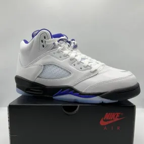 2022 nike air jordan 5 v retro dark concord 4-14 white black dd0587-141