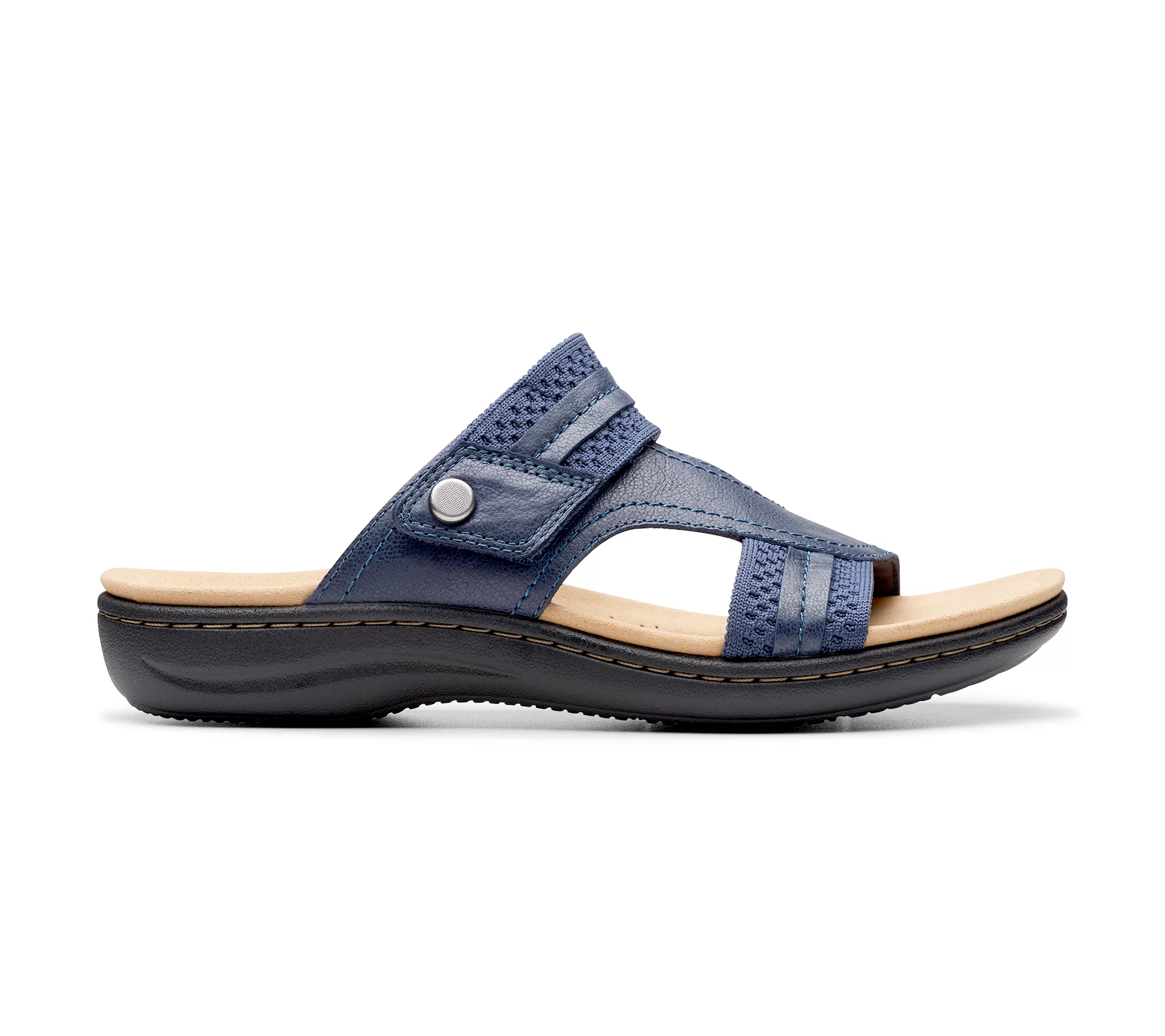 "As Is" Clarks Collection Leather Slide Sandals- Laurieann Cara