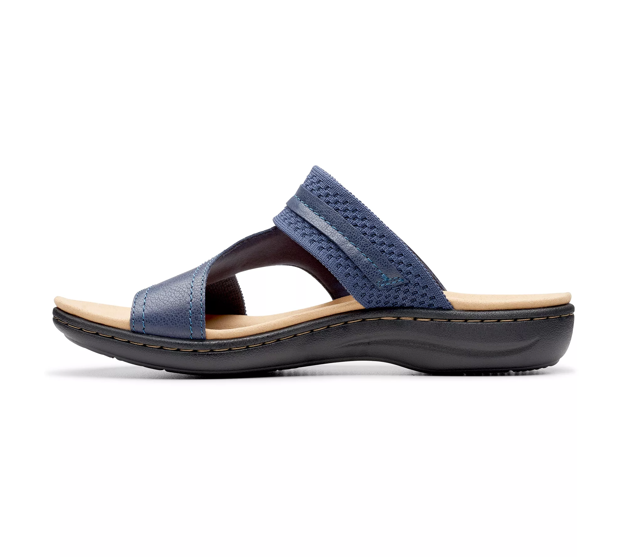 "As Is" Clarks Collection Leather Slide Sandals- Laurieann Cara