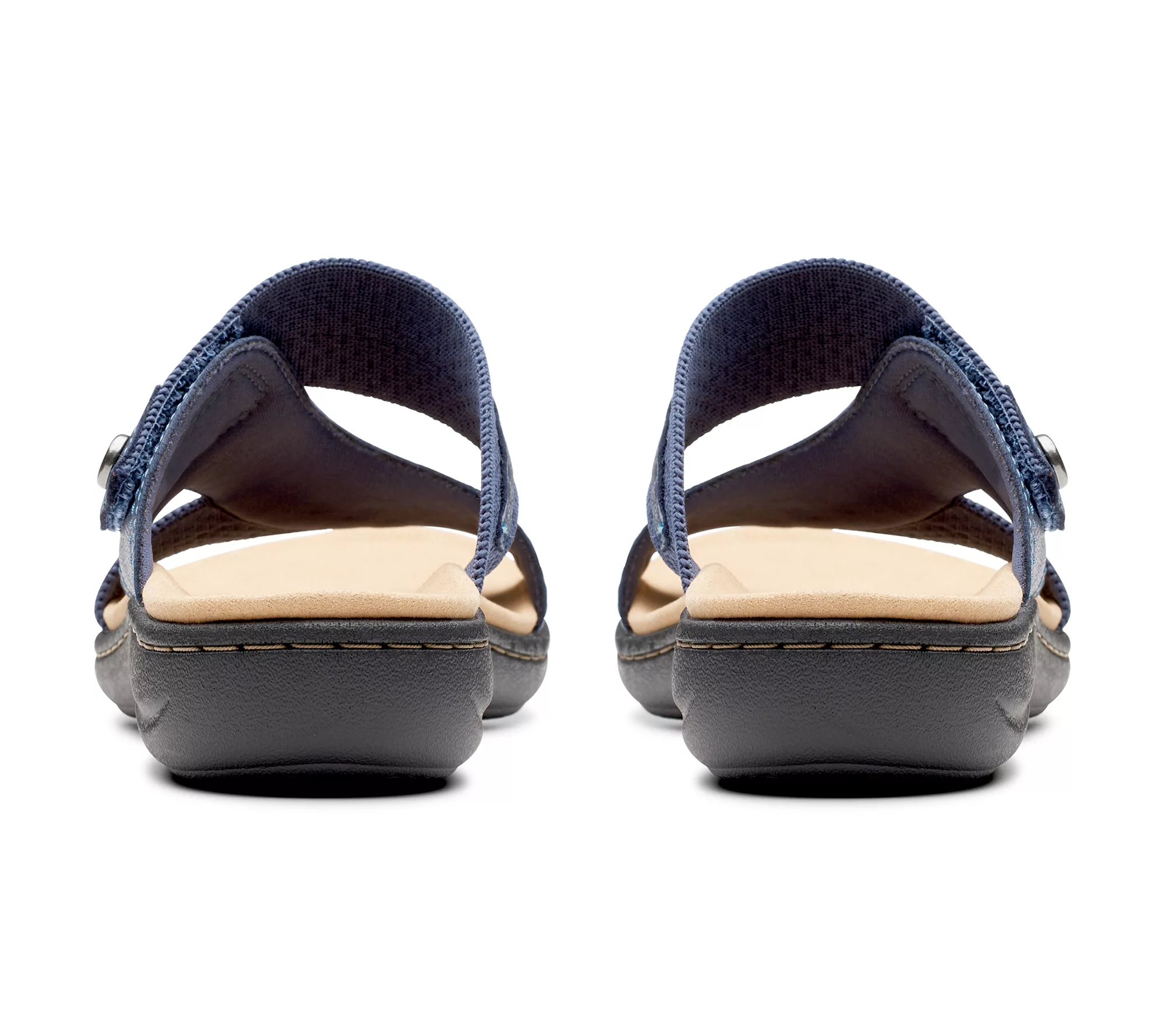 "As Is" Clarks Collection Leather Slide Sandals- Laurieann Cara