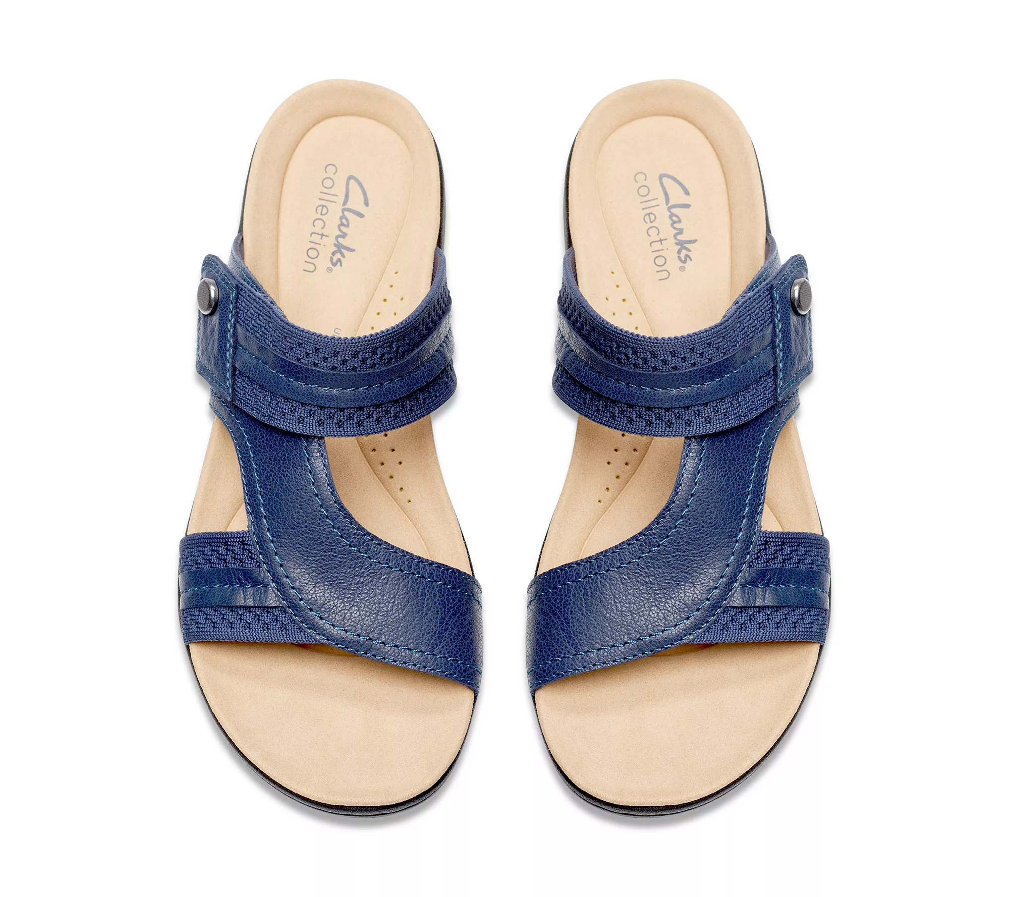 "As Is" Clarks Collection Leather Slide Sandals- Laurieann Cara