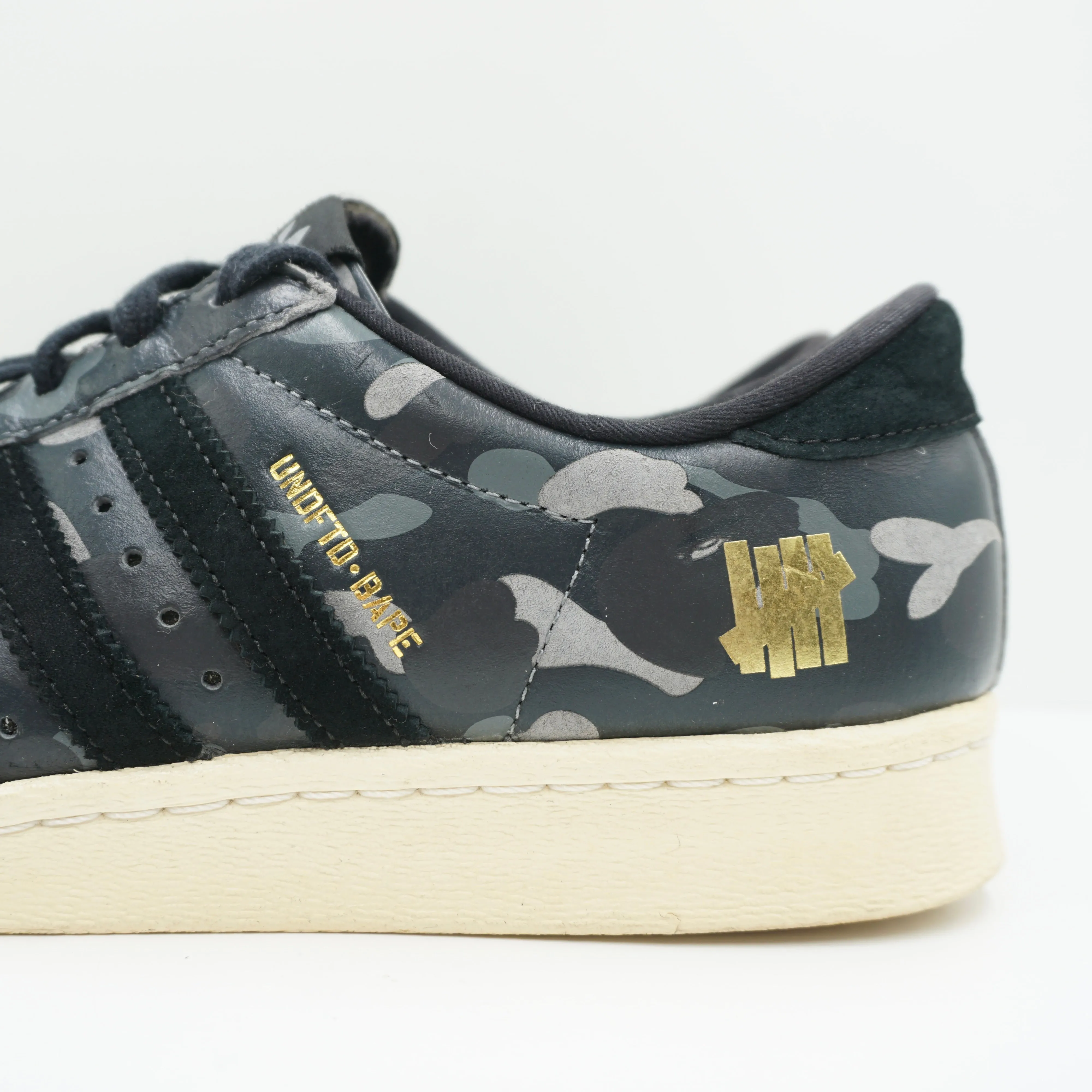 Adidas A Bathing Ape x Undeafeated x Superstar 80s Black Camo