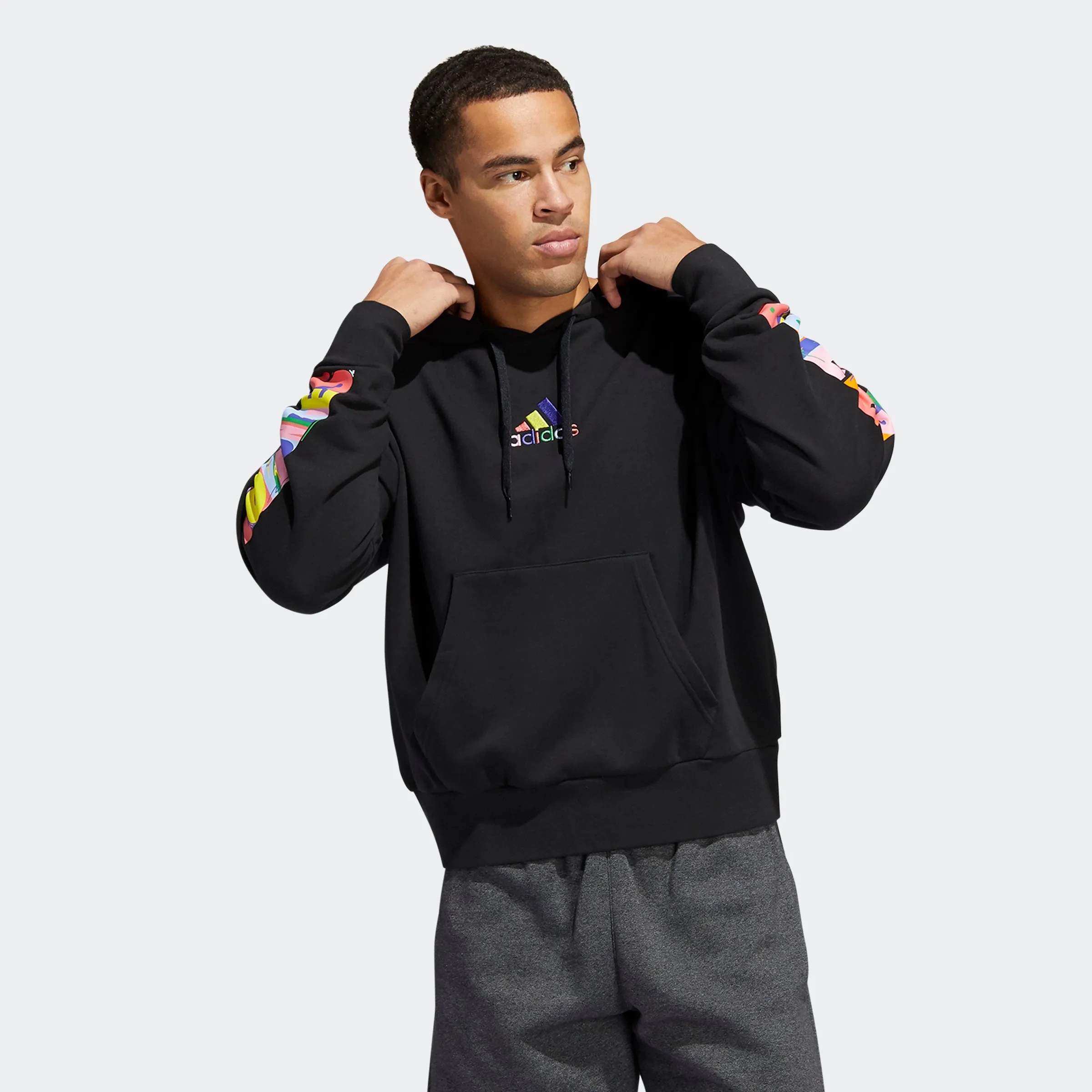 adidas Essentials Pride Hoodie (Gender Neutral) Black