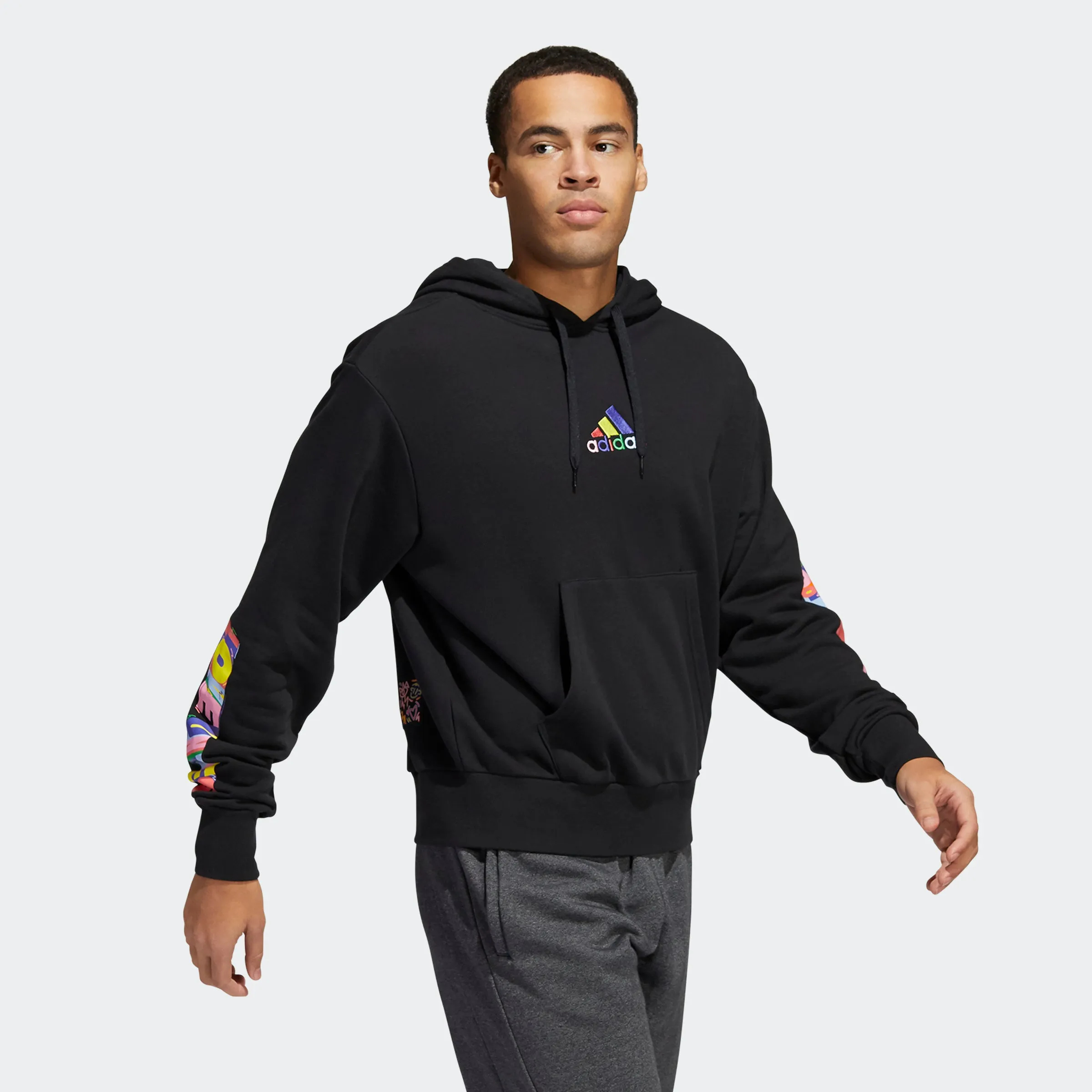 adidas Essentials Pride Hoodie (Gender Neutral) Black