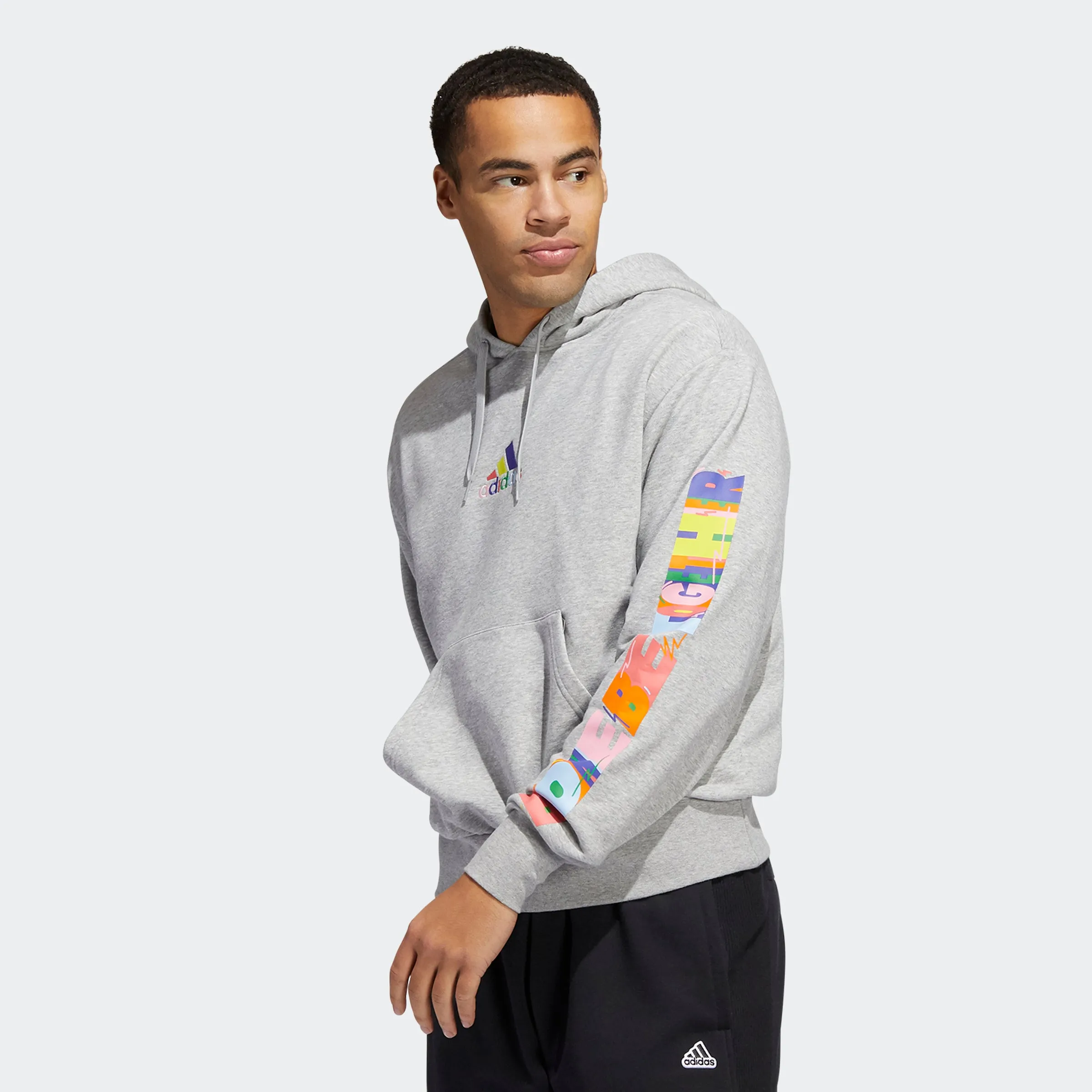 adidas Essentials Pride Hoodie (Gender Neutral) Grey