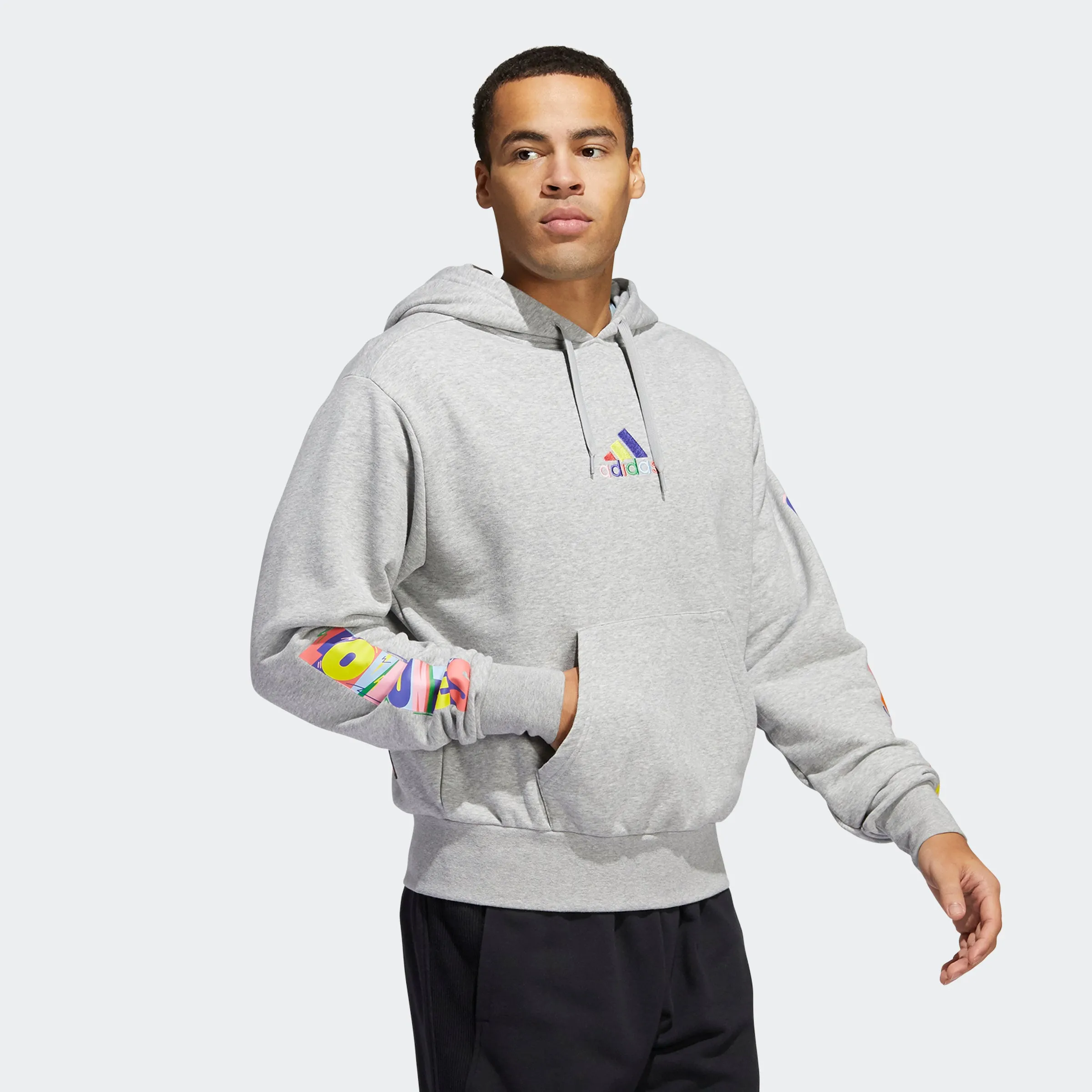 adidas Essentials Pride Hoodie (Gender Neutral) Grey