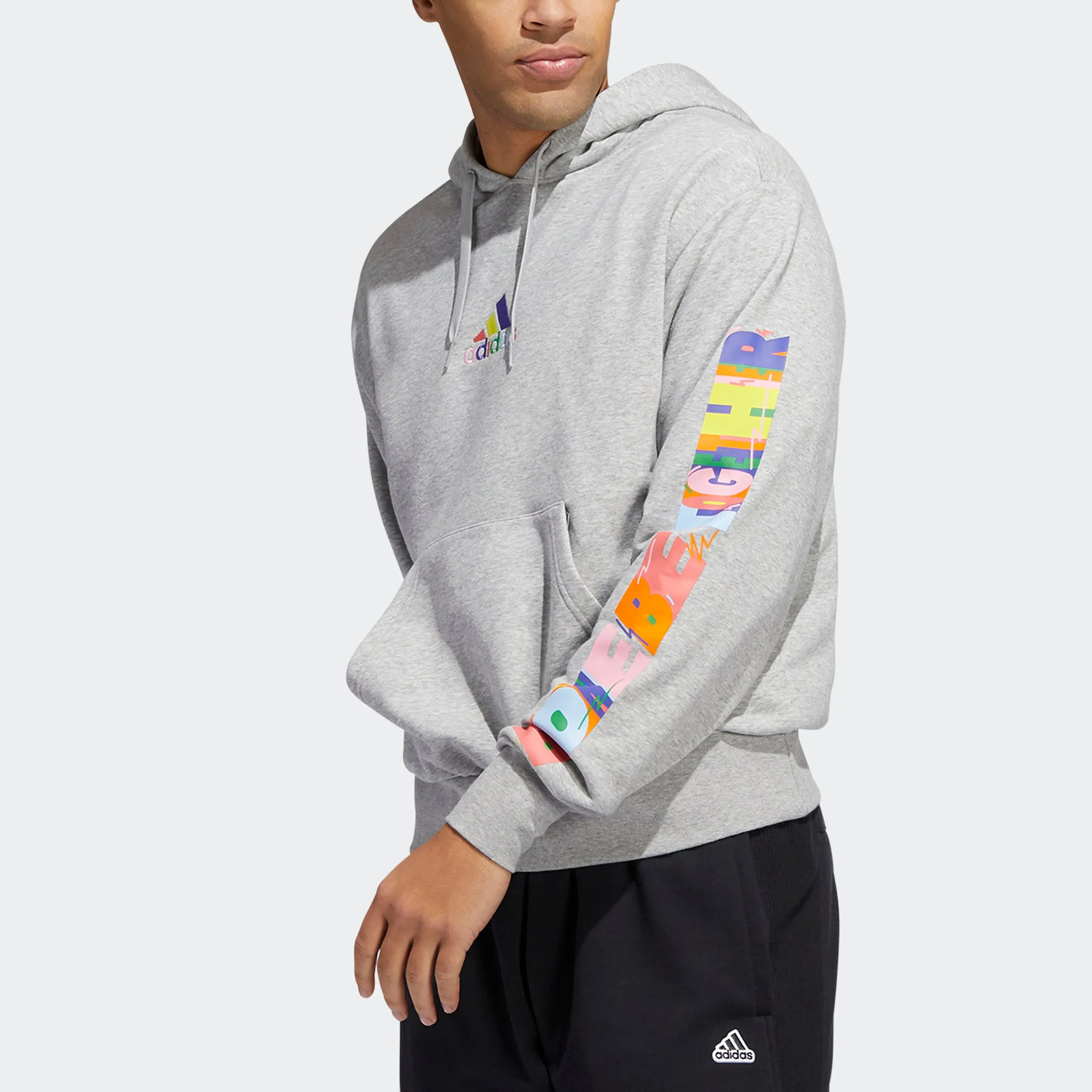 adidas Essentials Pride Hoodie (Gender Neutral) Grey