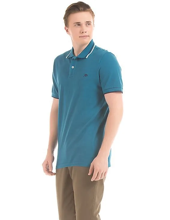 Aeropostale Tipped Pique Polo Shirt