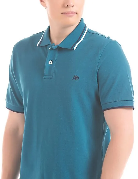 Aeropostale Tipped Pique Polo Shirt