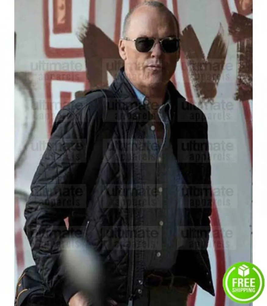 AMERICAN ASSASSIN MICHAEL KEATON (STAN HURLEY) BLACK STAIN JACKET