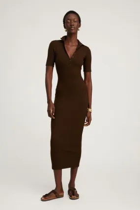 Americano Rib Polo Maxi Dress