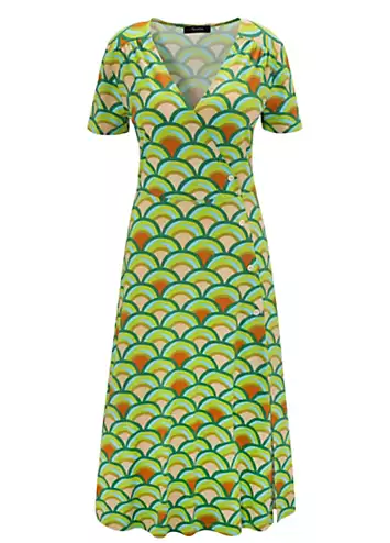 Aniston Retro Print Wrap Midi Dress | Grattan