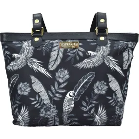 Anuschka Zip Top City Tote Jungle Macaws Fabric/Leather