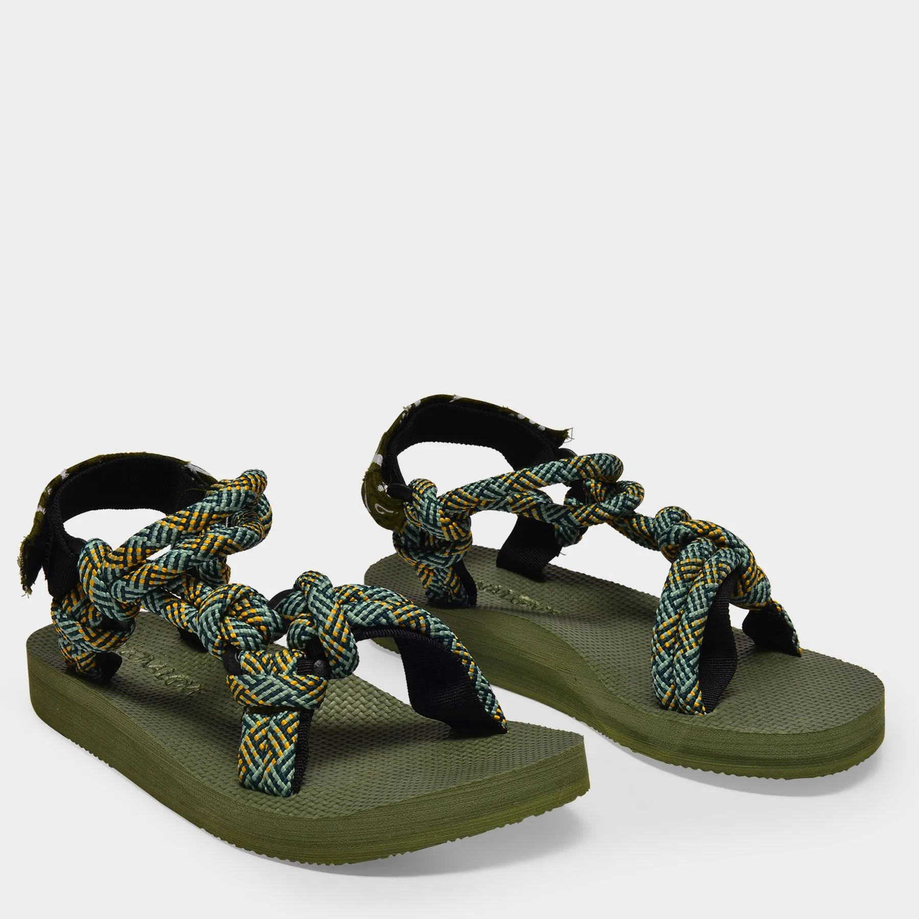 Arizona Love  Trekky Sandals in Green Polyester