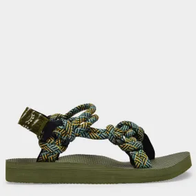 Arizona Love  Trekky Sandals in Green Polyester