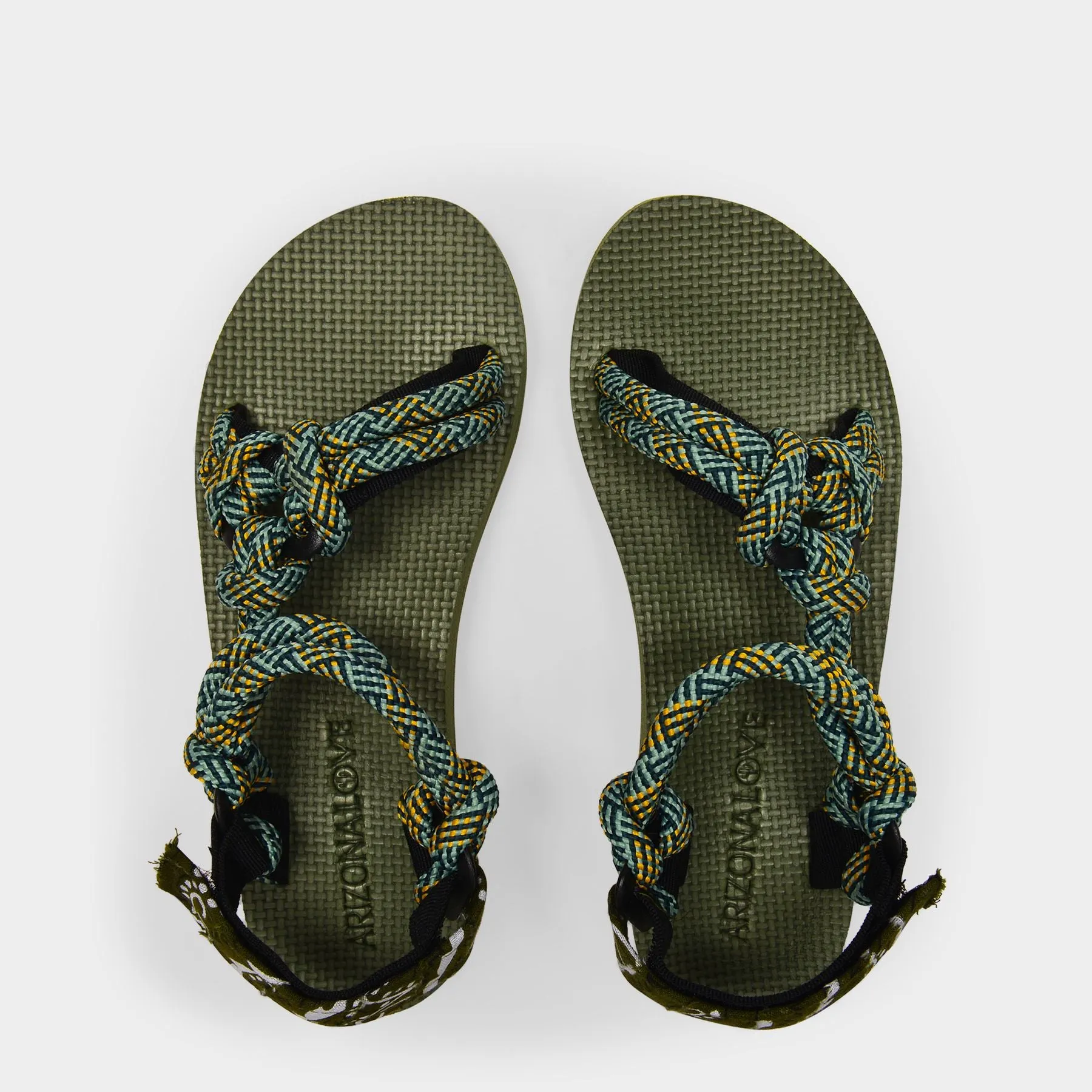 Arizona Love  Trekky Sandals in Green Polyester