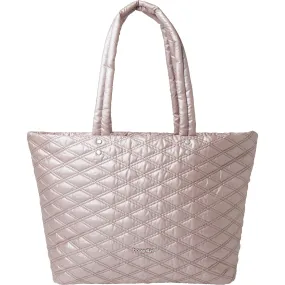 Baggallini Quilted Tote Rose Metallic Nylon