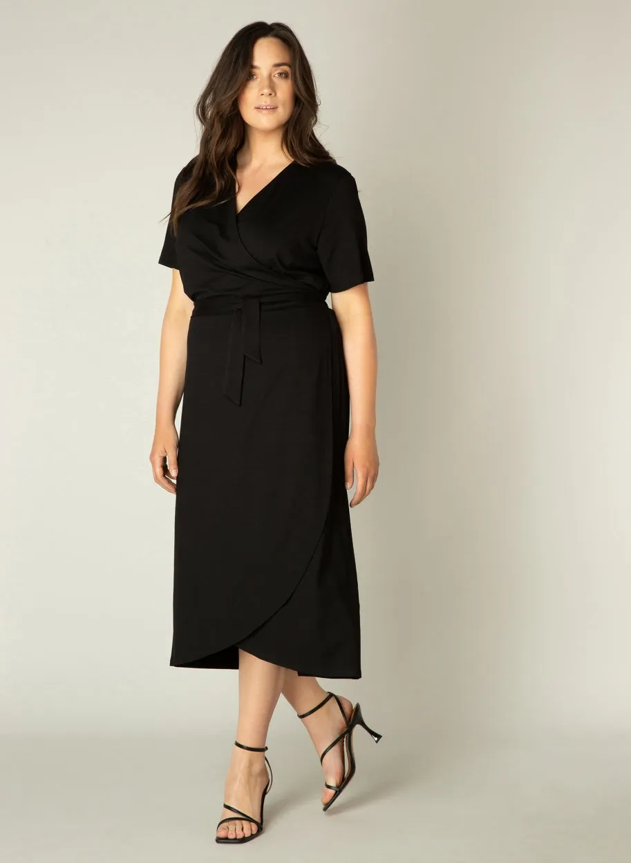 Base Level Abbie Wrap Dress - Sizes 14-28!