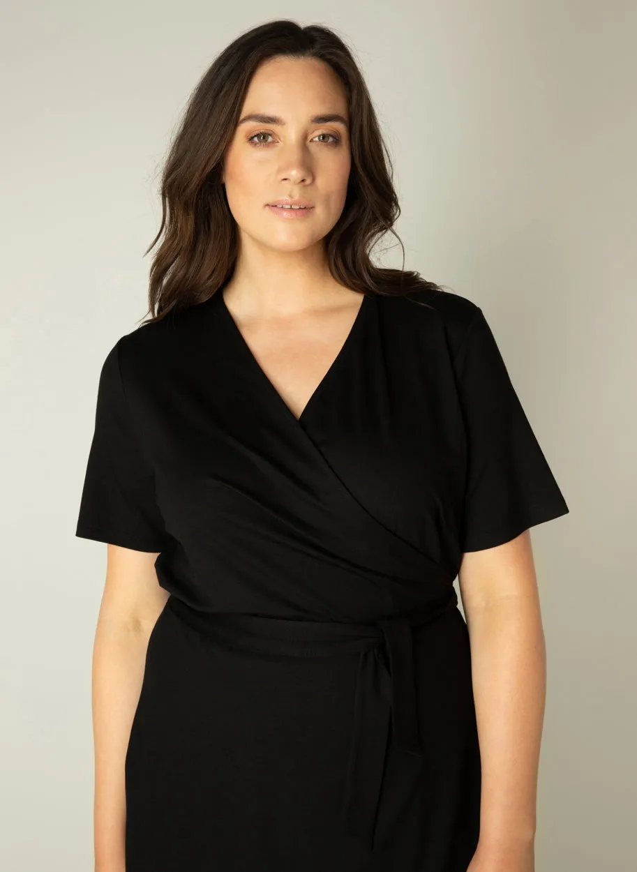 Base Level Abbie Wrap Dress - Sizes 14-28!