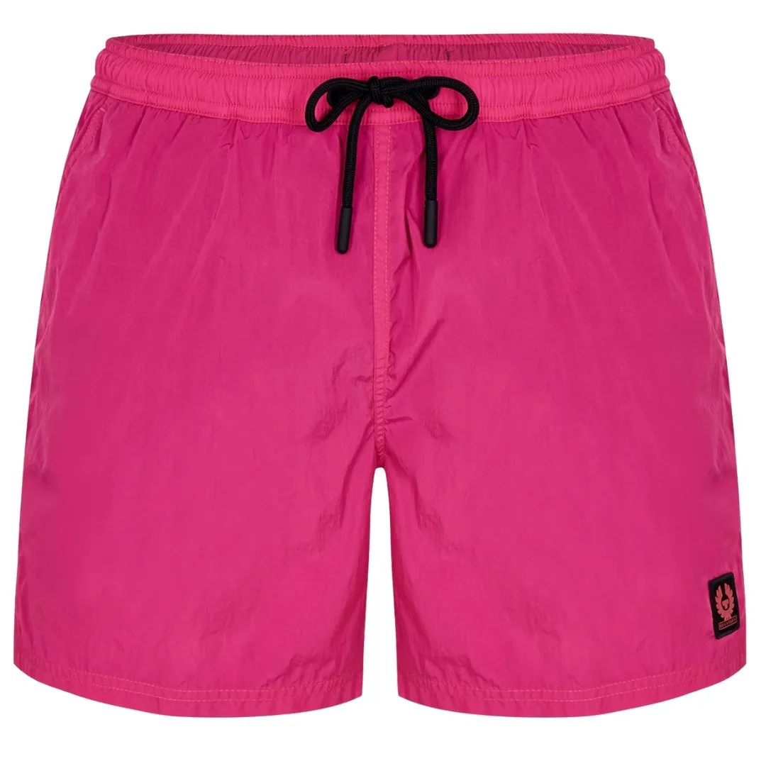 Belstaff Mens Clipper Swim Shorts Fuschia Pink Swim Shorts