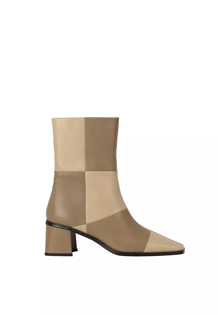 BERACAMY BERACAMY TEGULA Diagonal Ankle Boot - Caramel / Toffee