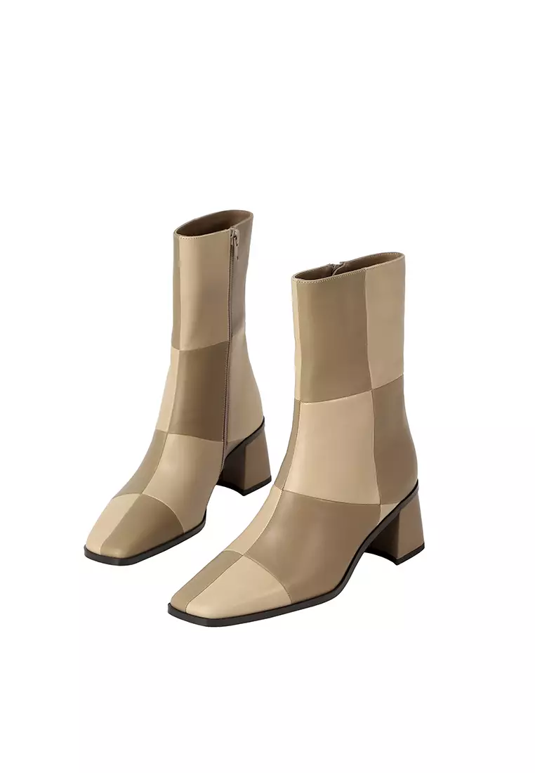 BERACAMY BERACAMY TEGULA Diagonal Ankle Boot - Caramel / Toffee