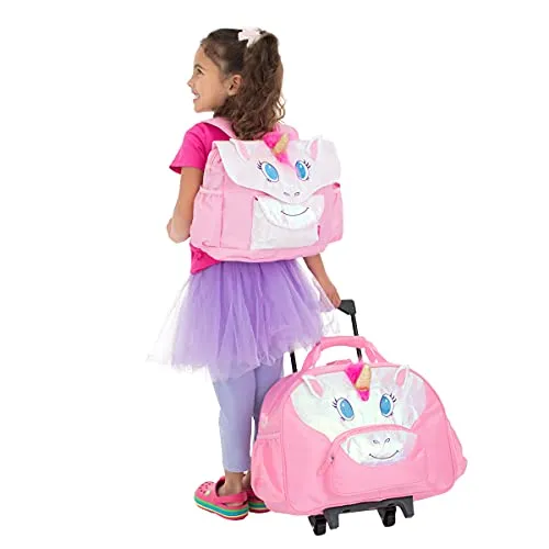 Bixbee Kids Luggage, Kids Luggage with Wheels for Girls & Boys with Telescoping Handle, Adjustable Strap and Pockets- Lightweigh