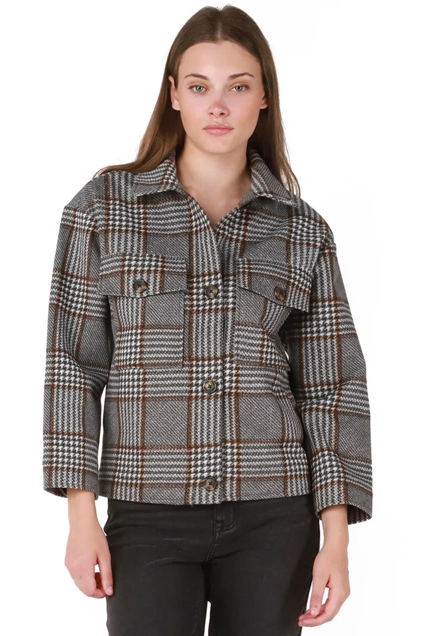 Black Tape Plaid Jacket