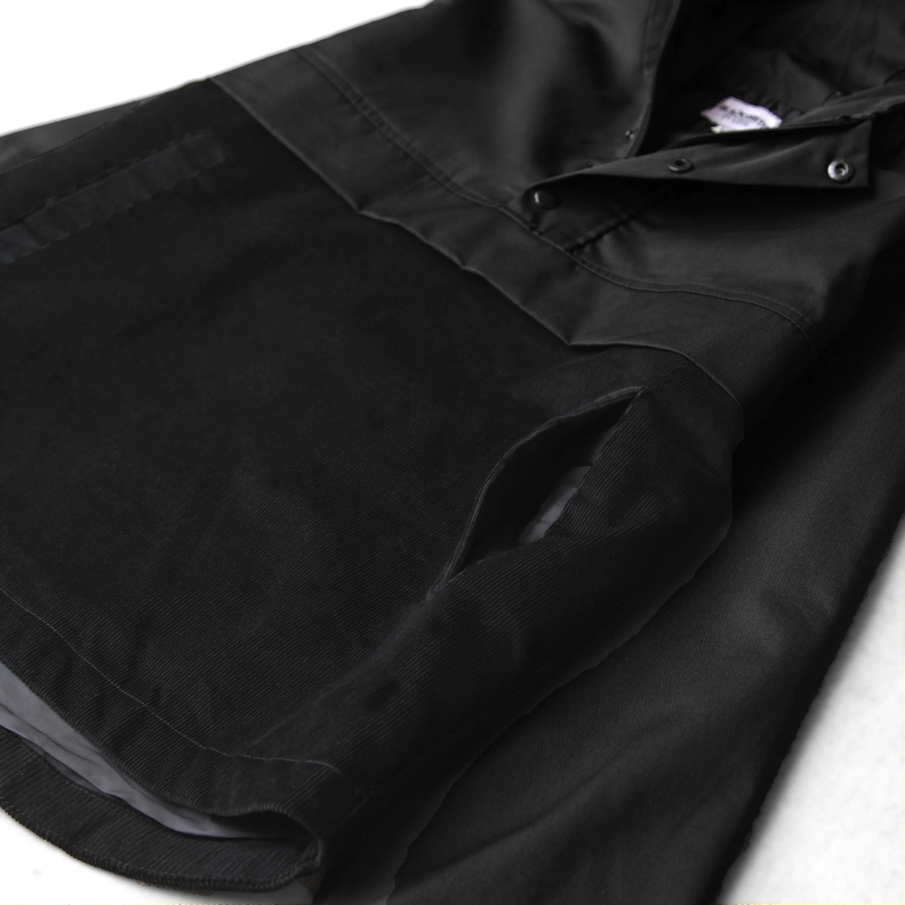 Blacksmith - Two Tone Corduroy/Canvas Pullover - Black