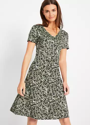 bonprix Short Sleeve Wrap Jersey Dress | Grattan