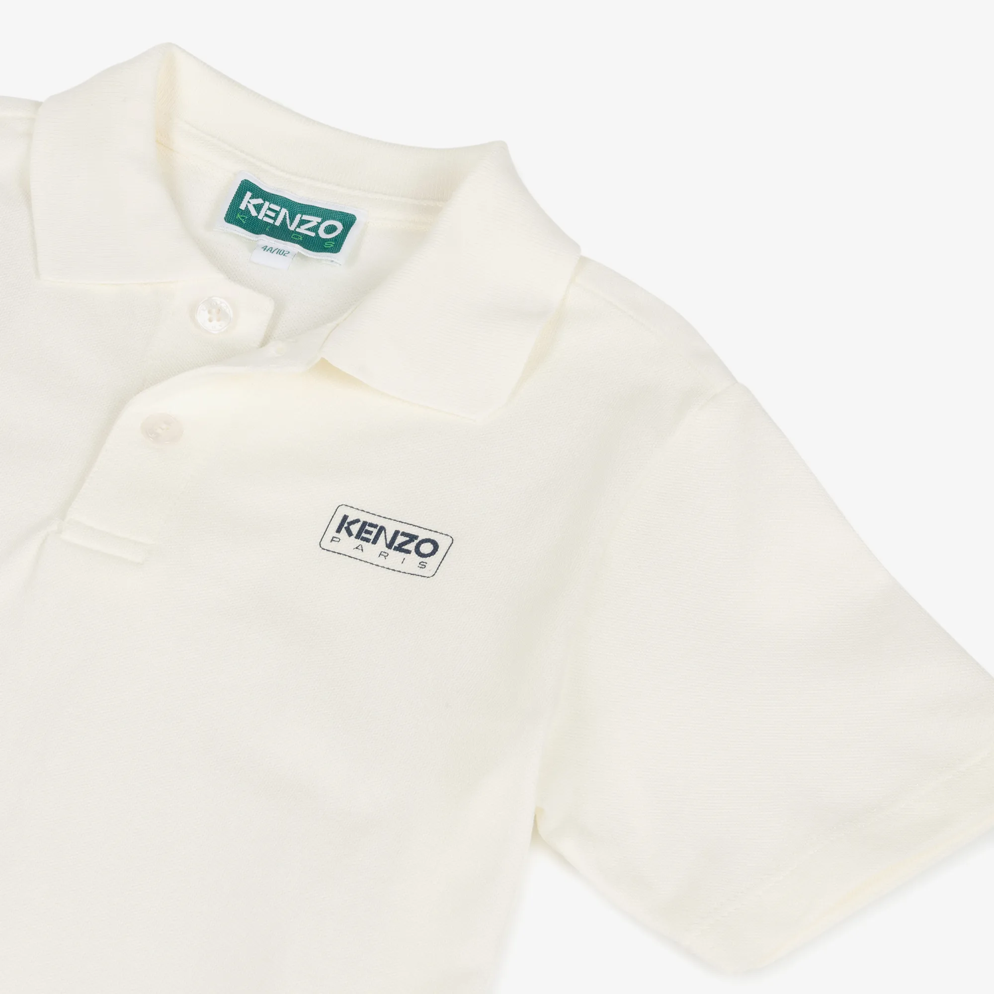 Boys Ivory Cotton Polo Shirt