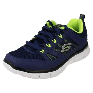 Boys Skechers Casual Lace Up Trainers Flex Advantage 95521