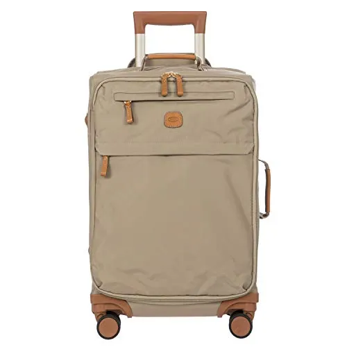 Brics | 21” Spinner w/Frame Suitcase | Tundra | Lightweight with Softside Exterior | Carry on Size