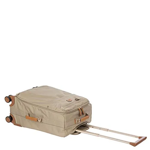 Brics | 21” Spinner w/Frame Suitcase | Tundra | Lightweight with Softside Exterior | Carry on Size