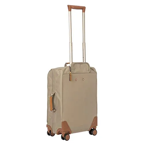 Brics | 21” Spinner w/Frame Suitcase | Tundra | Lightweight with Softside Exterior | Carry on Size