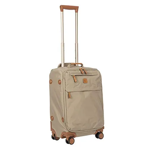 Brics | 21” Spinner w/Frame Suitcase | Tundra | Lightweight with Softside Exterior | Carry on Size