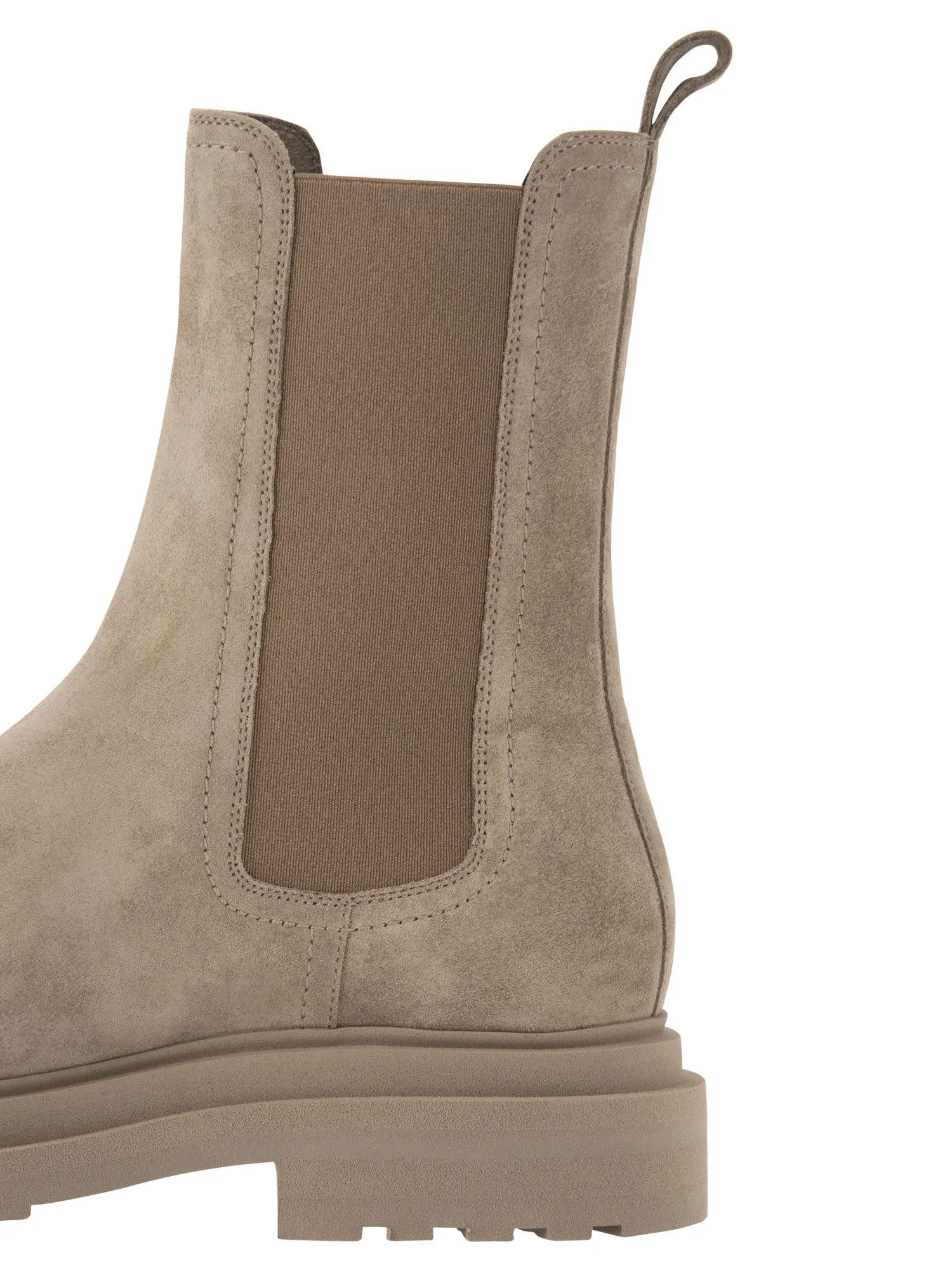 Brunello Cucinelli    Brunello Cucinelli Suede Chelsea Boot With Precious Detail