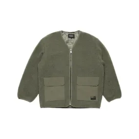     Carhartt Wip   Suede Zippered V-neck Jacket With Pockets