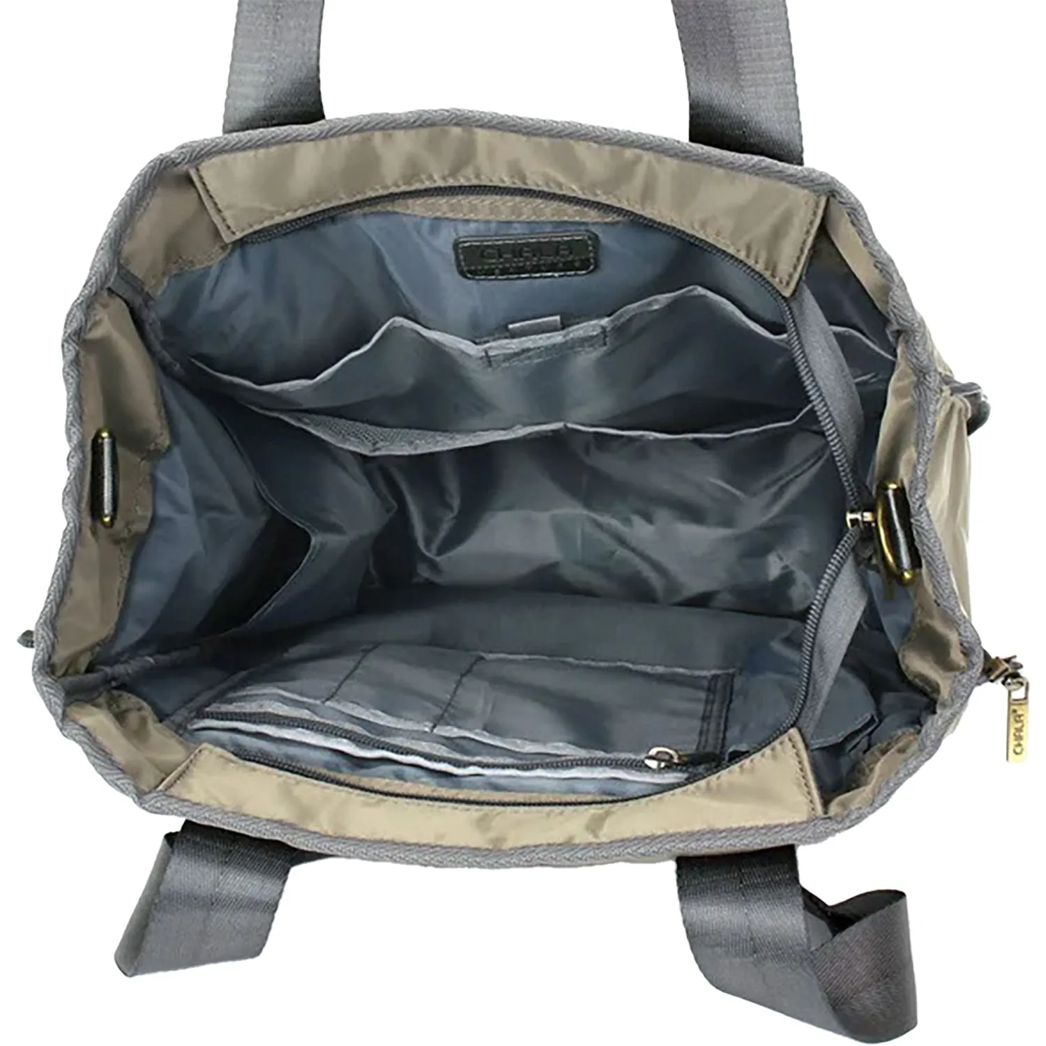 Chala Bird CV-Venture Zip-Around Tote Grey Synthetic