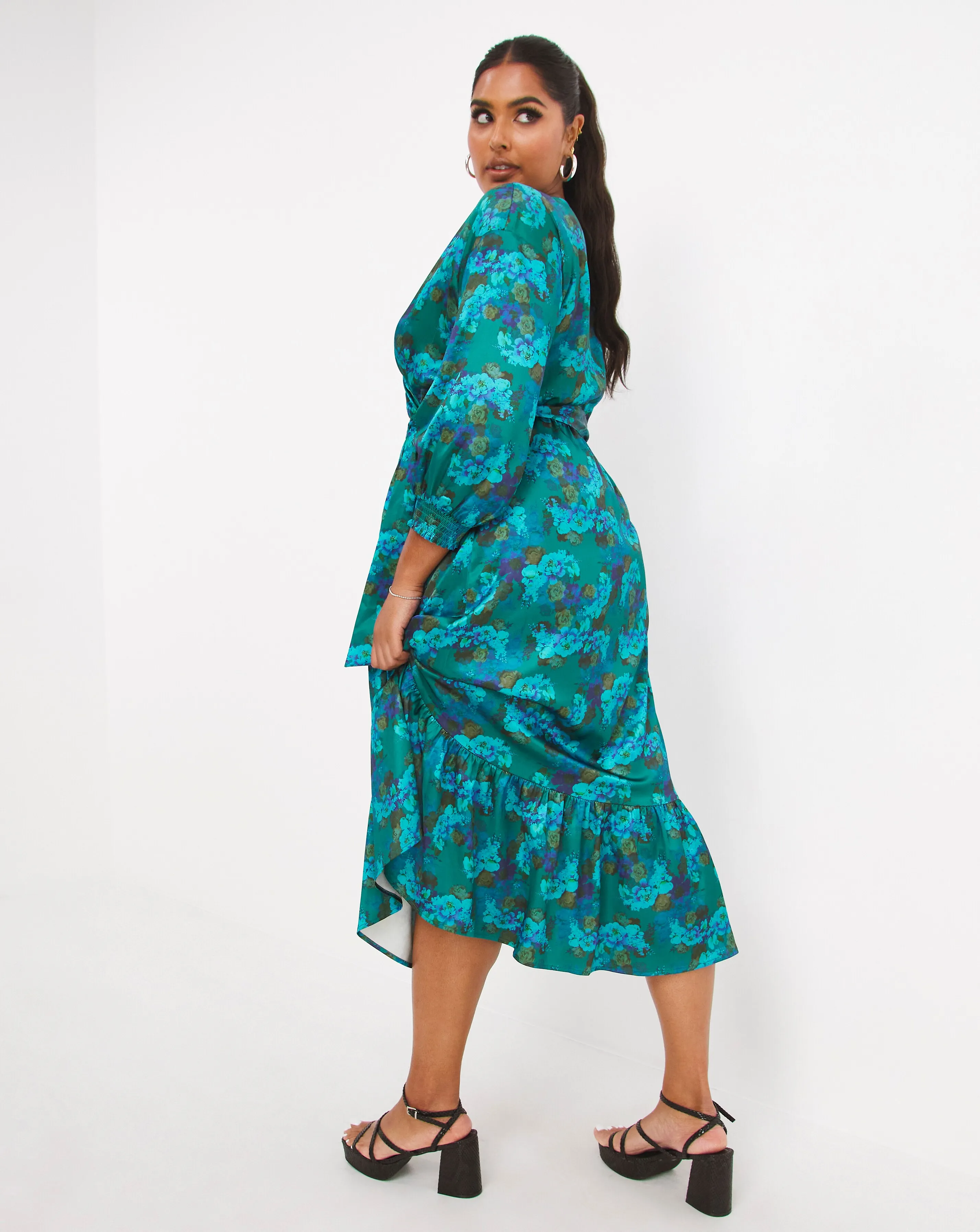 Chi Chi Floral Wrap Dress | Simply Be