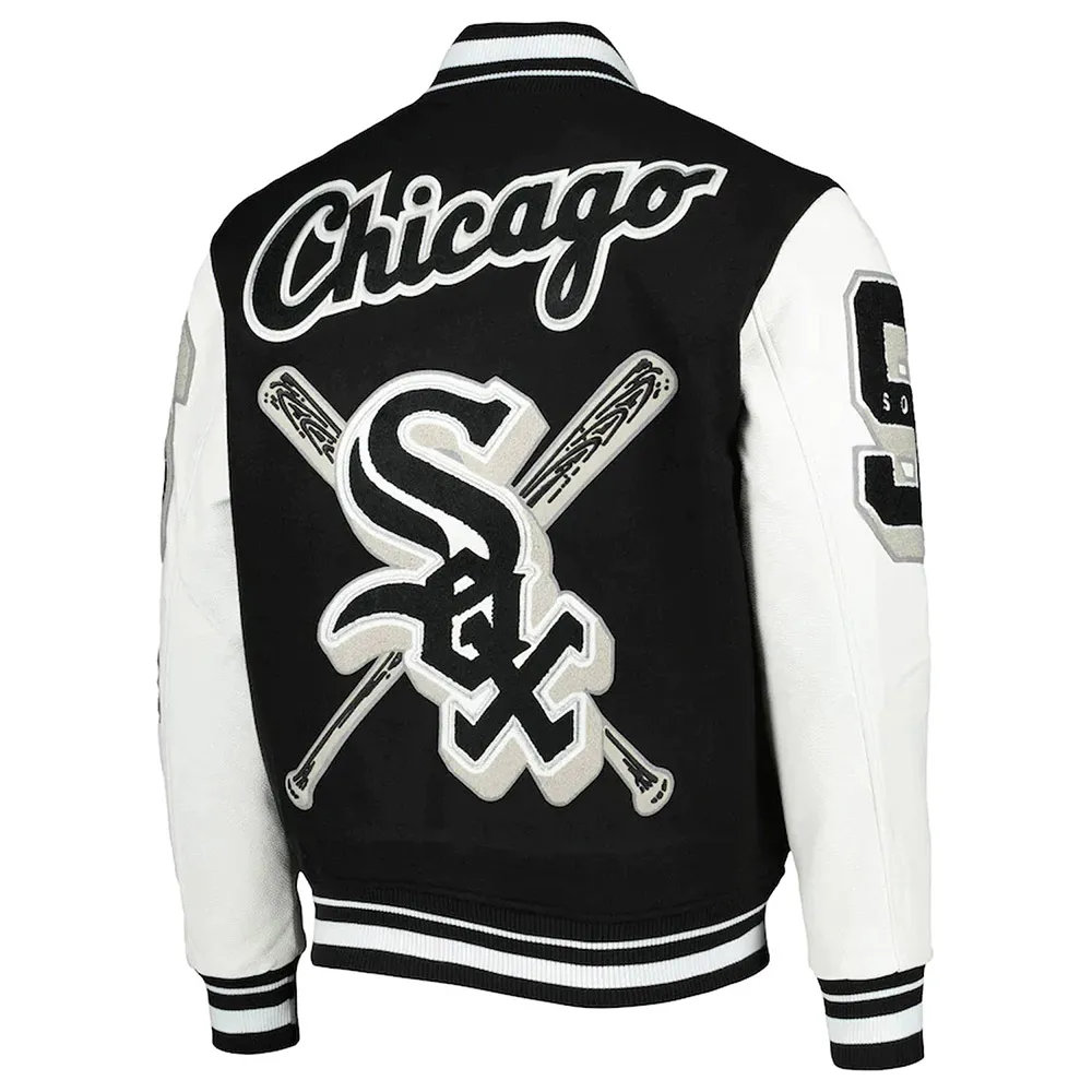 Chicago White Sox Mashup Varsity Black and White Jacket