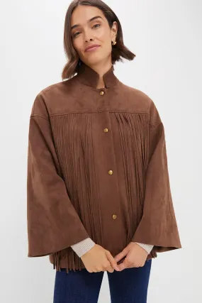 Chocolate Suede Fringe Marant Shirt Jacket