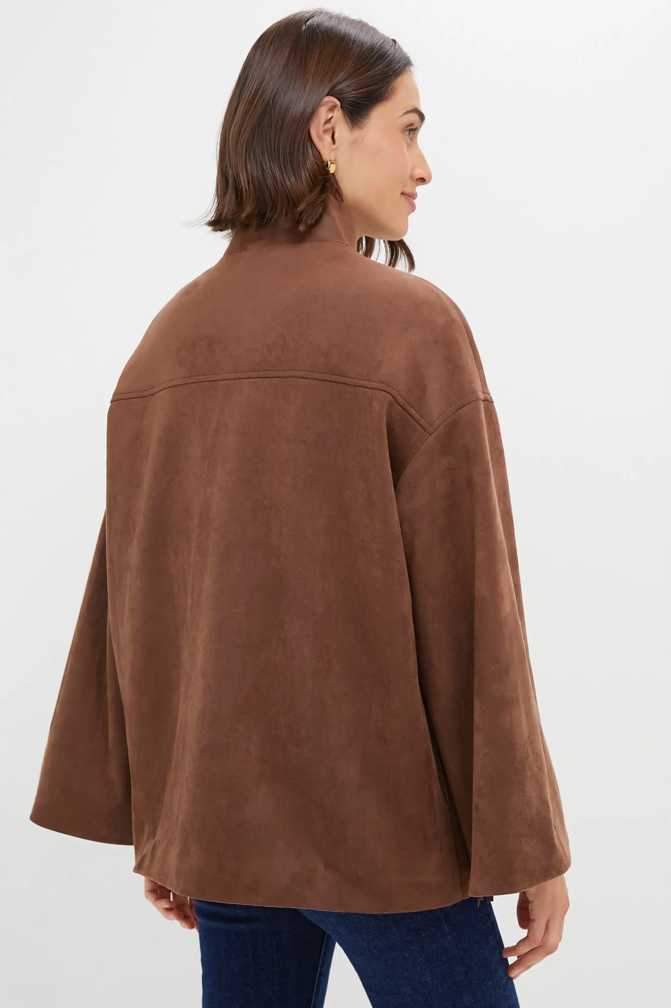 Chocolate Suede Fringe Marant Shirt Jacket