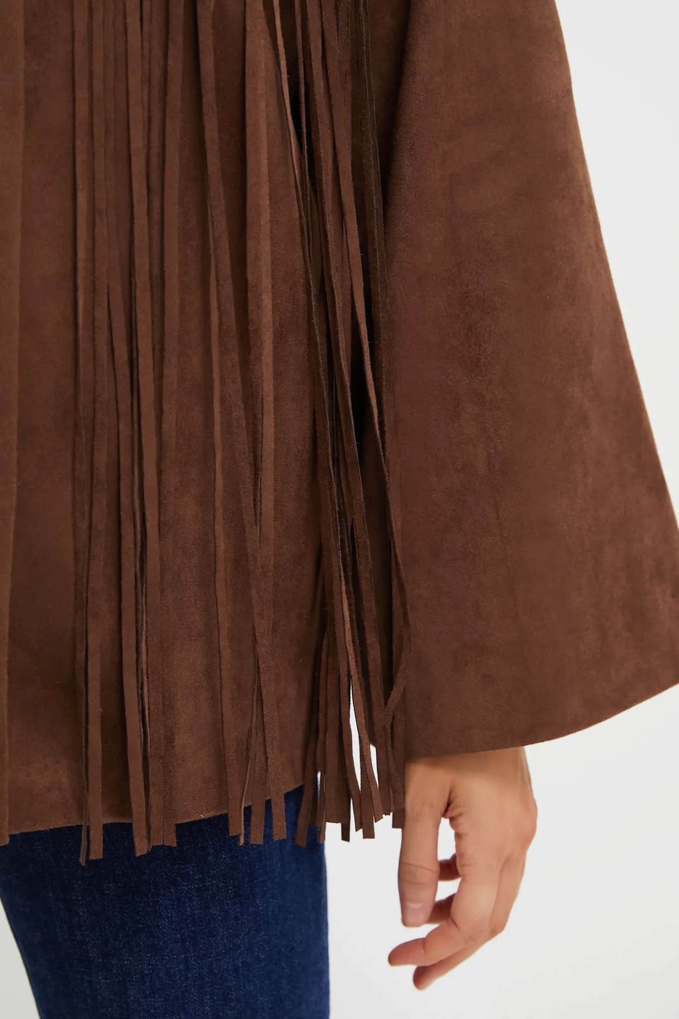 Chocolate Suede Fringe Marant Shirt Jacket