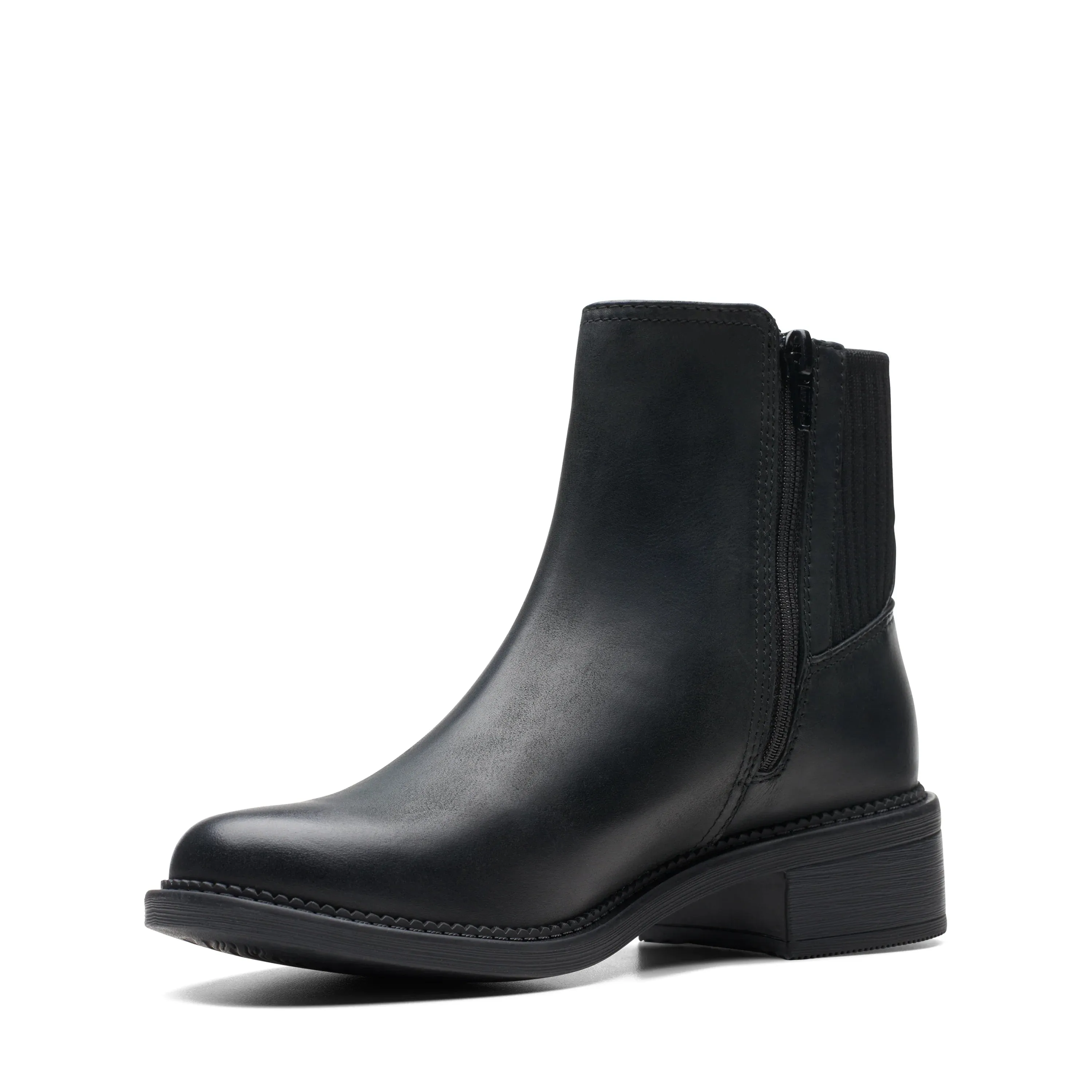 CLARKS | BOTINES MUJER | MAYE PALM BLACK LEATHER | NEGRO