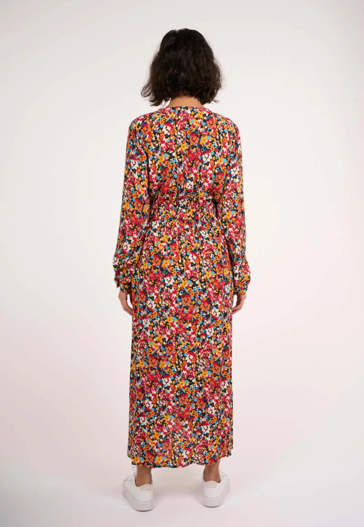 colorful lenzing wrap dress - Flower Print